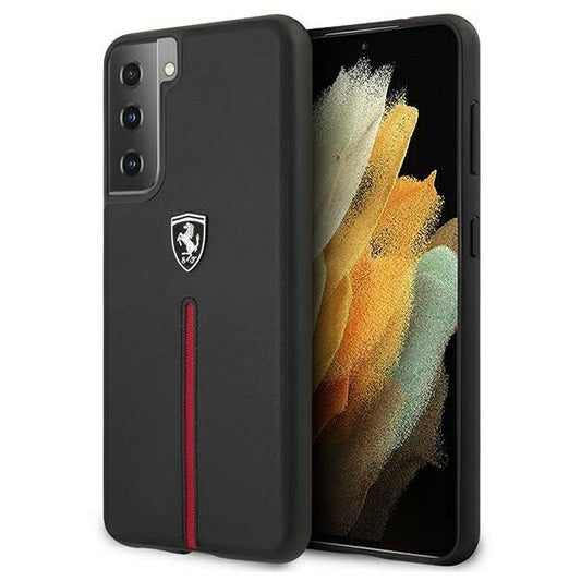 Ferrari FEOSIHCS21MBK S21+ G996 black/black hardcase Off Track Leather Nylon Stripe_0