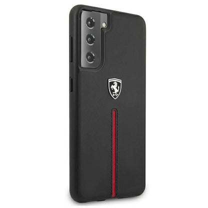 Ferrari FEOSIHCS21MBK S21+ G996 black/black hardcase Off Track Leather Nylon Stripe_3