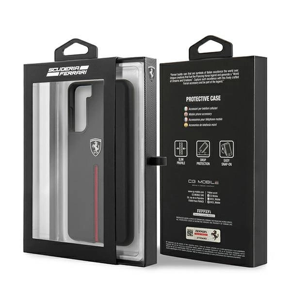 Ferrari FEOSIHCS21MBK S21+ G996 black/black hardcase Off Track Leather Nylon Stripe_7