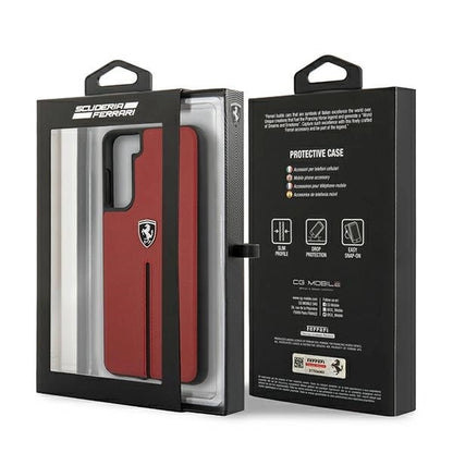 Ferrari FEOSIHCS21MRE S21+ G996 red/red hardcase Off Track Leather Nylon Stripe_7