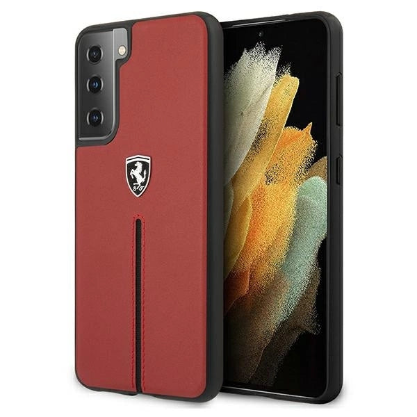 Ferrari FEOSIHCS21SRE S21 G991 red/red hardcase Off Track Leather Nylon Stripe_0