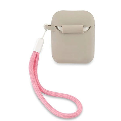 Guess GUACA2LSVSGP AirPods cover gray pink/grey pink Silicone Vintage_1
