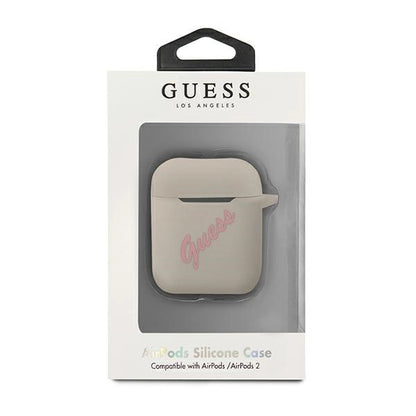 Guess GUACA2LSVSGP AirPods cover gray pink/grey pink Silicone Vintage_2