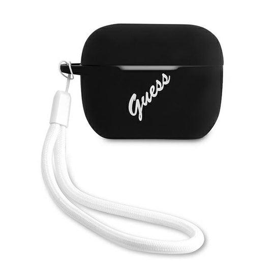 Guess GUACAPLSVSBW AirPods Pro cover black/white Silicone Vintage_0