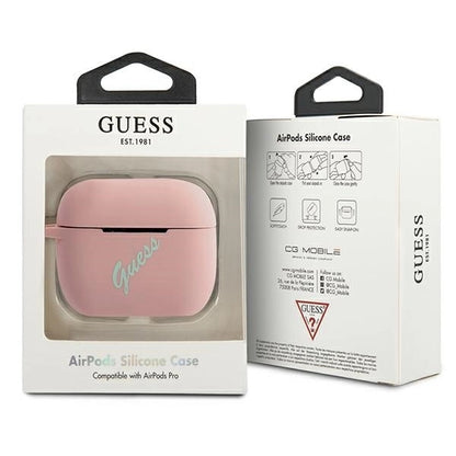 Guess GUACAPLSVSPG AirPods Pro cover rose green/pink green Silicone Vintage_2