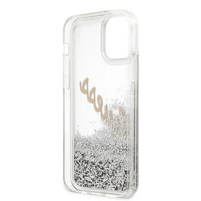 Guess GUHCP12LGLVSSI iPhone 12 Pro Max 6.7&quot; silver/silver hardcase Glitter Vintage Script_7