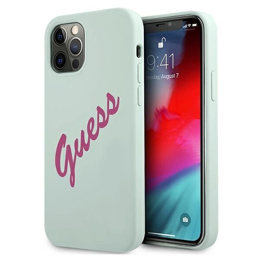 Guess GUHCP12LLSVSBF iPhone 12 Pro Max 6.7&quot; blue fuchsia/blue fuschia hardcase Silicone Vintage_0