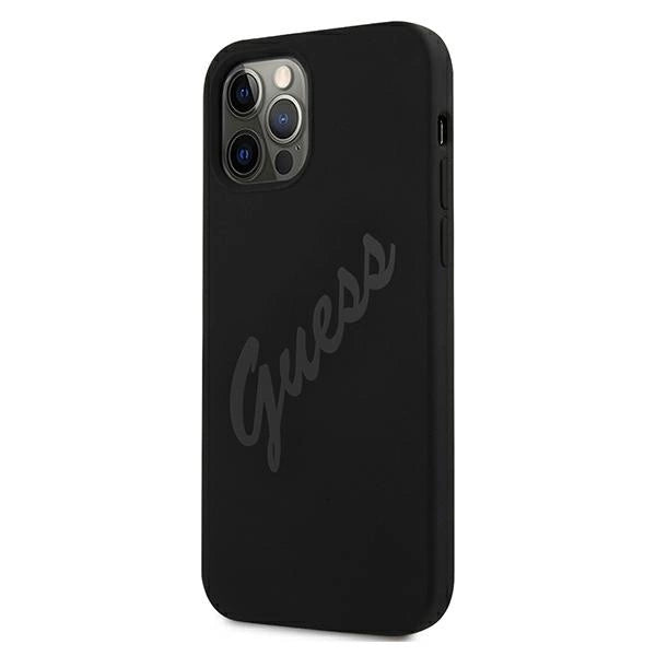 Guess GUHCP12LLSVSBK iPhone 12 Pro Max 6.7" black/black hardcase Script Vintage_1