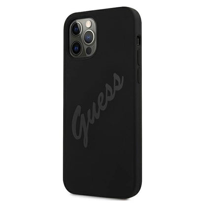 Guess GUHCP12LLSVSBK iPhone 12 Pro Max 6.7" black/black hardcase Script Vintage_1
