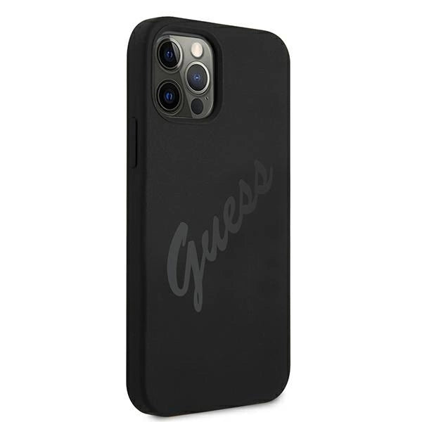 Guess GUHCP12LLSVSBK iPhone 12 Pro Max 6.7" black/black hardcase Script Vintage_3