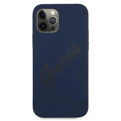 Guess GUHCP12LLSVSBL iPhone 12 Pro Max 6.7" blue/blue hardcase Script Vintage_2