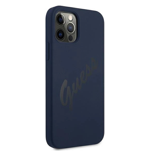 Guess GUHCP12LLSVSBL iPhone 12 Pro Max 6.7" blue/blue hardcase Script Vintage_3