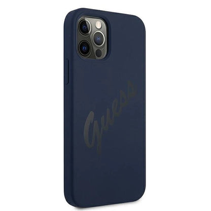 Guess GUHCP12LLSVSBL iPhone 12 Pro Max 6.7" blue/blue hardcase Script Vintage_3