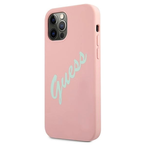 Guess GUHCP12LLSVSPG iPhone 12 Pro Max 6.7" rose green/green pink hardcase Silicone Vintage_1