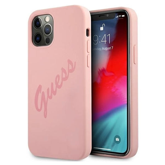 Guess GUHCP12LLSVSPI iPhone 12 Pro Max 6.7&quot; pink/pink hardcase Script Vintage_0