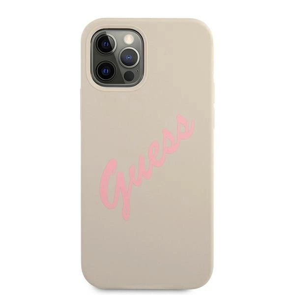Guess GUHCP12MLSVSGP iPhone 12/12 Pro 6.1" gray pink/grey pink hardcase Silicone Vintage_2