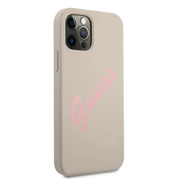 Guess GUHCP12MLSVSGP iPhone 12/12 Pro 6.1" gray pink/grey pink hardcase Silicone Vintage_3