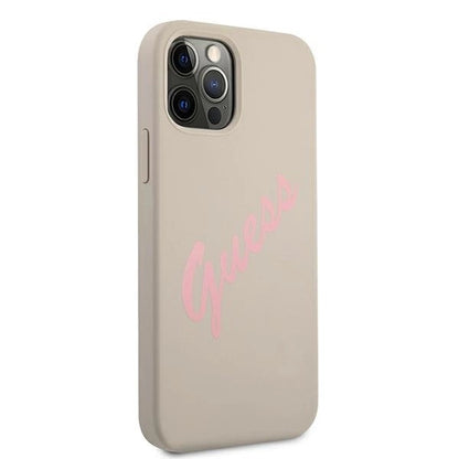 Guess GUHCP12MLSVSGP iPhone 12/12 Pro 6.1" gray pink/grey pink hardcase Silicone Vintage_3