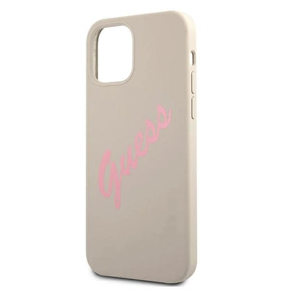 Guess GUHCP12MLSVSGP iPhone 12/12 Pro 6.1" gray pink/grey pink hardcase Silicone Vintage_5