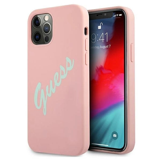 Guess GUHCP12MLSVSPG iPhone 12/12 Pro 6.1&quot; rose green/green pink hardcase Silicone Vintage_0