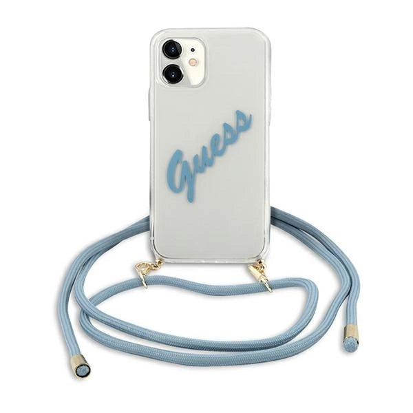 Guess GUHCP12SCRTVSBL iPhone 12 mini 5.4" blue/blue hardcase Script Vintage_1