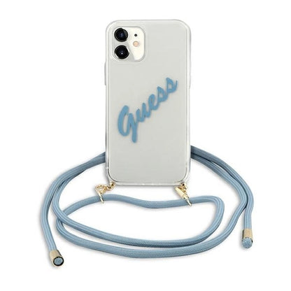 Guess GUHCP12SCRTVSBL iPhone 12 mini 5.4" blue/blue hardcase Script Vintage_1