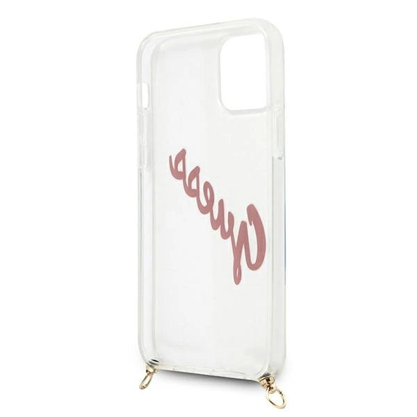 Guess GUHCP12SCRTVSPI iPhone 12 mini 5.4" pink/pink hardcase Script Vintage_5