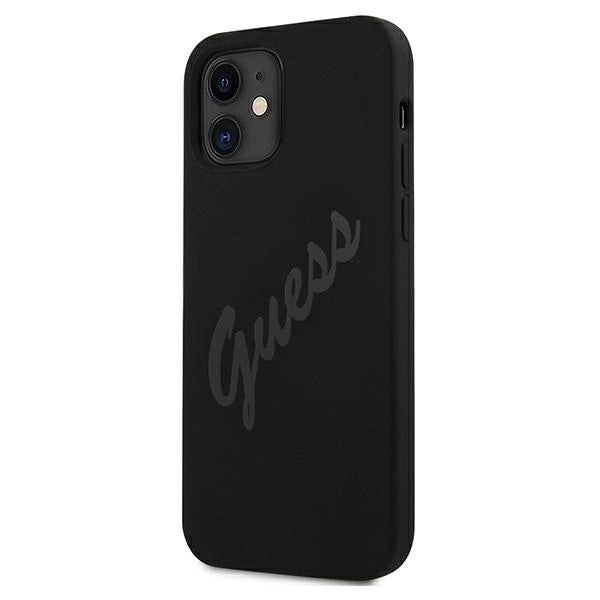Guess GUHCP12SLSVSBK iPhone 12 mini 5.4&quot; black/black hardcase Script Vintage_1