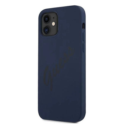 Guess GUHCP12SLSVSBL iPhone 12 mini 5.4" blue/blue hardcase Script Vintage_1