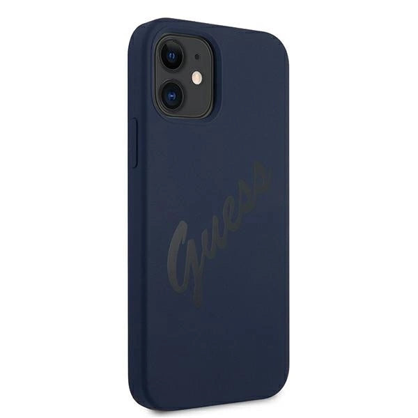 Guess GUHCP12SLSVSBL iPhone 12 mini 5.4" blue/blue hardcase Script Vintage_3