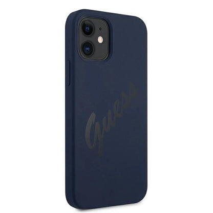 Guess GUHCP12SLSVSBL iPhone 12 mini 5.4" blue/blue hardcase Script Vintage_3