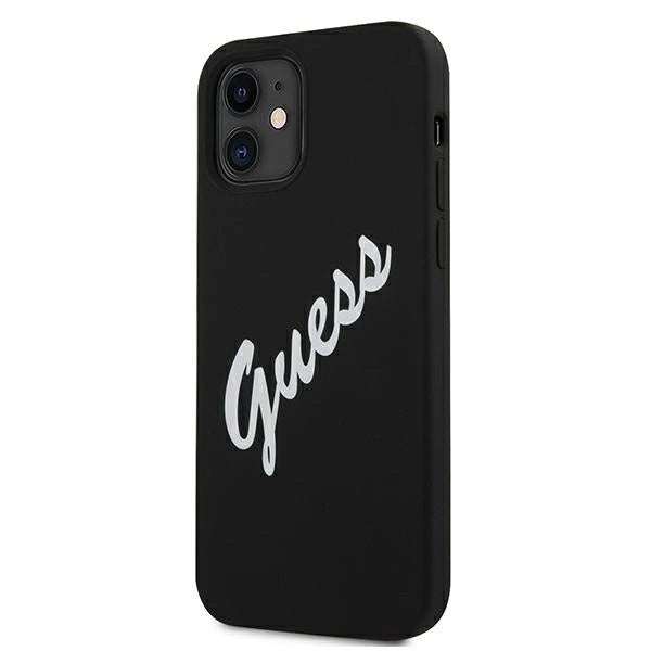 Guess GUHCP12SLSVSBW iPhone 12 mini 5.4" black and white hardcase Silicone Vintage_1