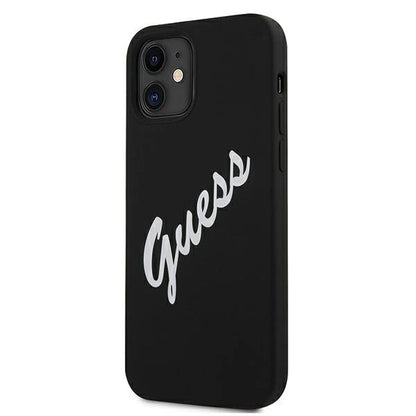 Guess GUHCP12SLSVSBW iPhone 12 mini 5.4" black and white hardcase Silicone Vintage_1