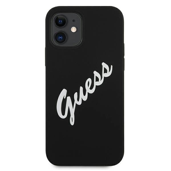 Guess GUHCP12SLSVSBW iPhone 12 mini 5.4" black and white hardcase Silicone Vintage_2