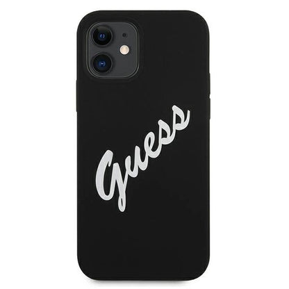 Guess GUHCP12SLSVSBW iPhone 12 mini 5.4" black and white hardcase Silicone Vintage_2