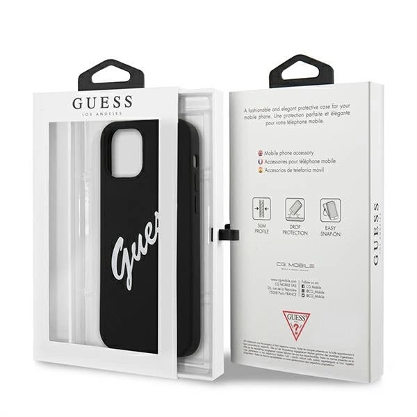 Guess GUHCP12SLSVSBW iPhone 12 mini 5.4" black and white hardcase Silicone Vintage_7