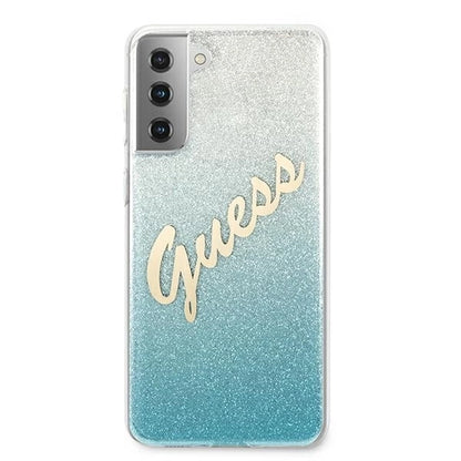 Guess GUHCS21MPCUGLSBL S21+ G996 blue/blue hardcase Glitter Gradient Script_2