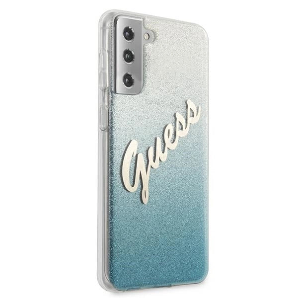 Guess GUHCS21MPCUGLSBL S21+ G996 blue/blue hardcase Glitter Gradient Script_3