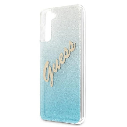Guess GUHCS21MPCUGLSBL S21+ G996 blue/blue hardcase Glitter Gradient Script_5