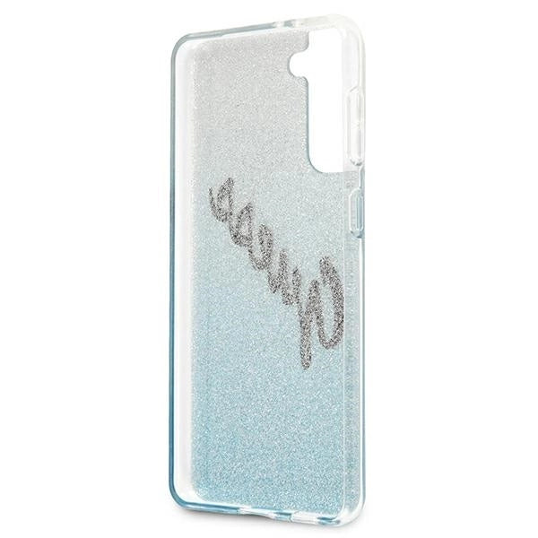 Guess GUHCS21MPCUGLSBL S21+ G996 blue/blue hardcase Glitter Gradient Script_6