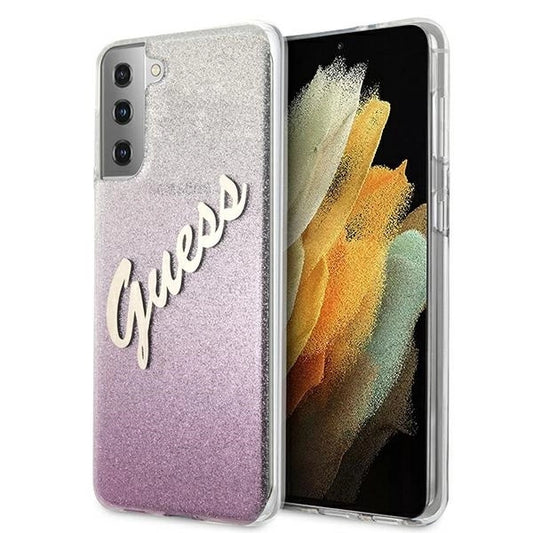 Guess GUHCS21MPCUGLSPI S21+ G996 pink/pink hardcase Glitter Gradient Script_0