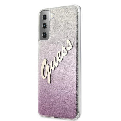 Guess GUHCS21MPCUGLSPI S21+ G996 pink/pink hardcase Glitter Gradient Script_1