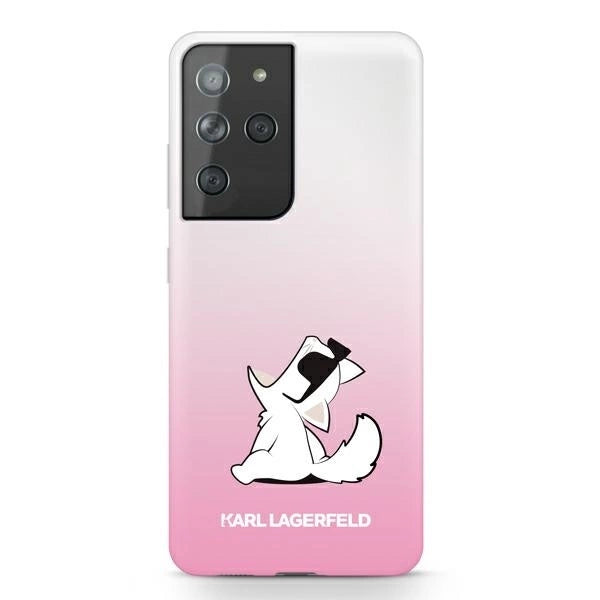Karl Lagerfeld KLHCS21LCFNRCPI S21 Ultra G998 hardcase różowy/pink Choupette Fun_0