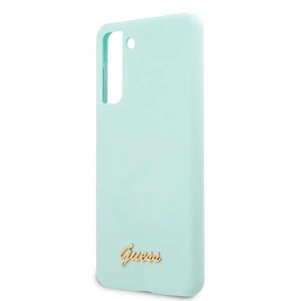 Guess GUHCS21MLSLMGLB S21+ G996 blue/blue hardcase Silicone Script Metal Logo_5