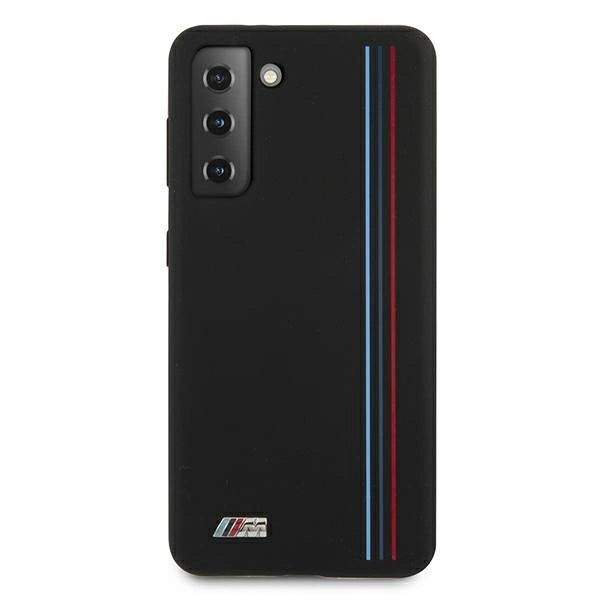 Etui BMW BMHCS21MSIVTBK S21+ G996 czarny/black Silicone Stripes M Collection_2