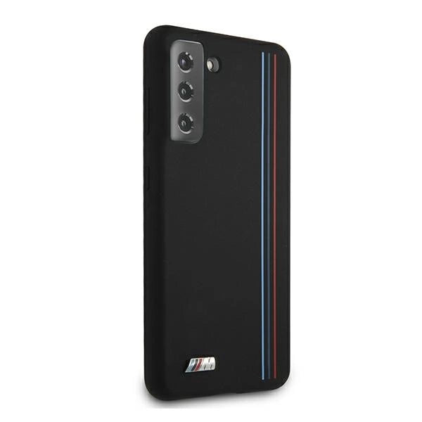 Etui BMW BMHCS21MSIVTBK S21+ G996 czarny/black Silicone Stripes M Collection_3