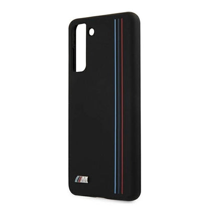 Etui BMW BMHCS21MSIVTBK S21+ G996 czarny/black Silicone Stripes M Collection_5
