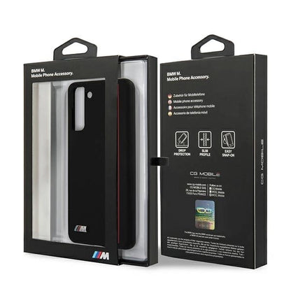 Etui BMW BMHCS21MSIVTBK S21+ G996 czarny/black Silicone Stripes M Collection_7