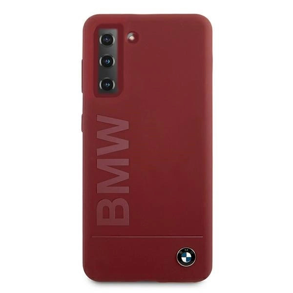 Etui BMW BMHCS21MSLBLRE S21+ G996 czerwony/red hardcase Silicone Signature Logo_2