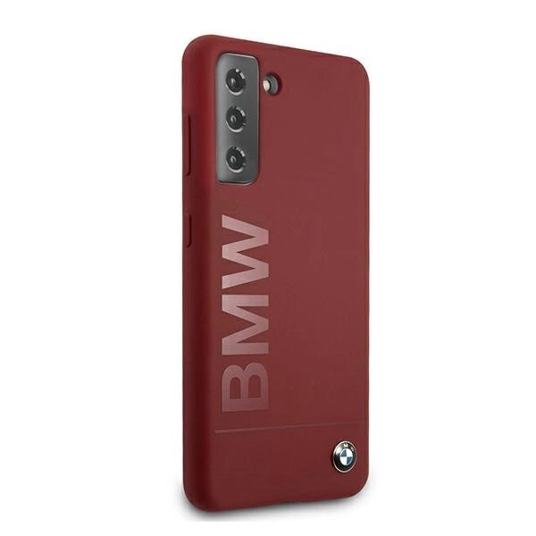 Etui BMW BMHCS21MSLBLRE S21+ G996 czerwony/red hardcase Silicone Signature Logo_3